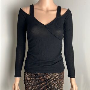 Express Black Off-the-Shoulder Sweater